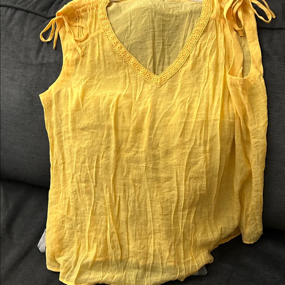 Yellow Sleeveless Women's Top